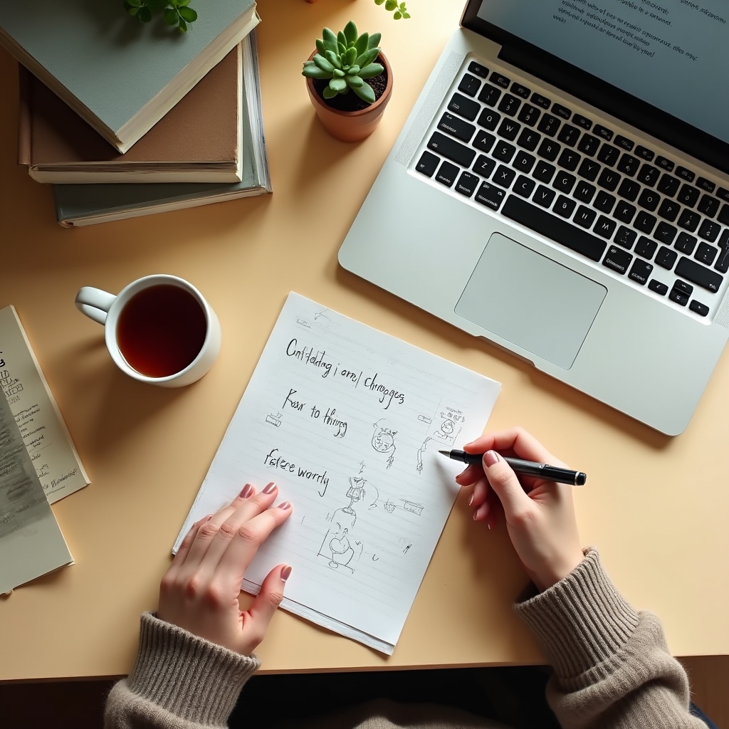 Proces de creare a conținutului de curs online cu notițe și diagrame